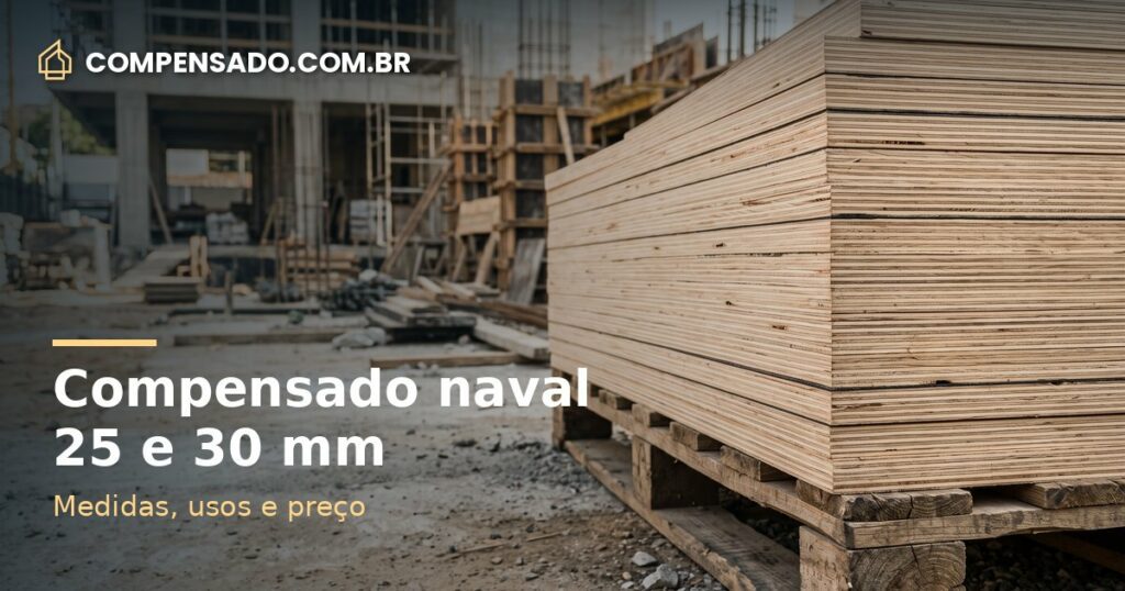 Borda de compensado naval 25 mm e 30 mm em obra