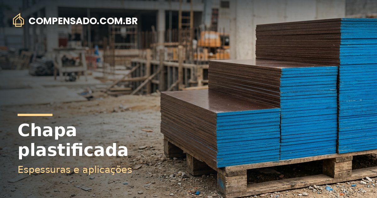 Chapa de compensado plastificado 12mm a 20 mm (2,20 x 1,10 m): qual escolher