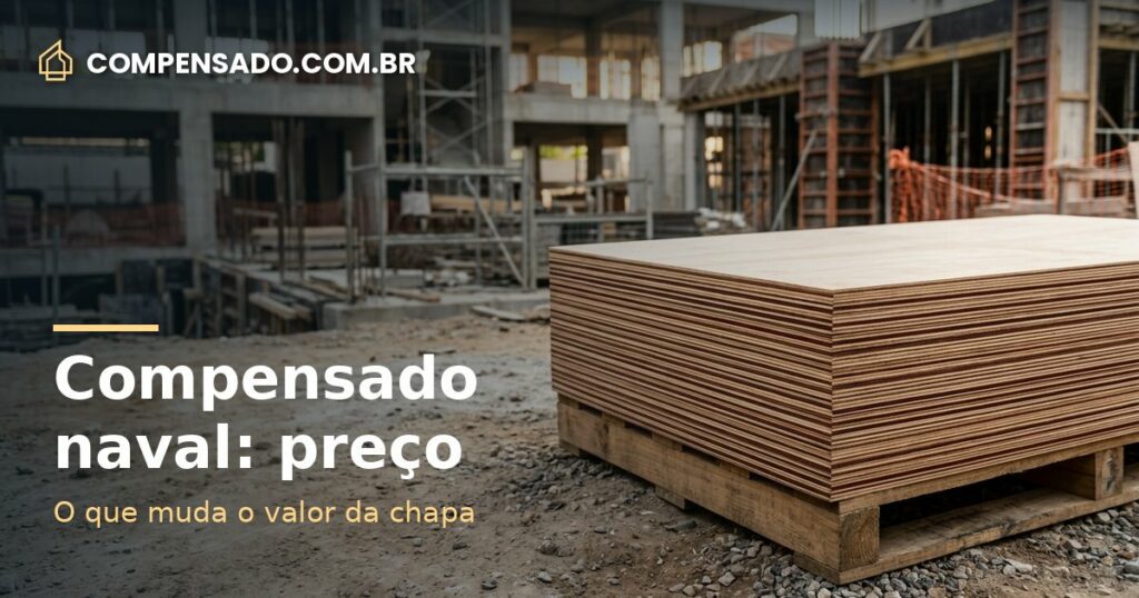 Pilha de chapas de compensado naval em pallet, madeira clara com lâminas finas e uniformes