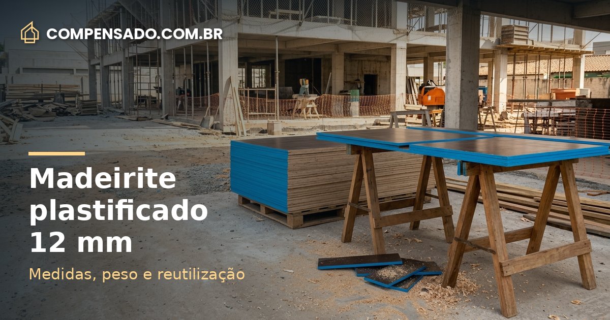 Chapa madeirite plastificado 12mm (220x110cm): descrição, medidas e usos