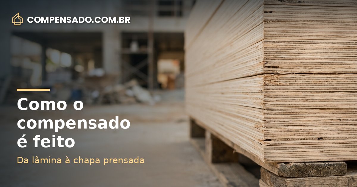Processo de fabricação do compensado: como é feito o compensado e a produção de compensados de madeira